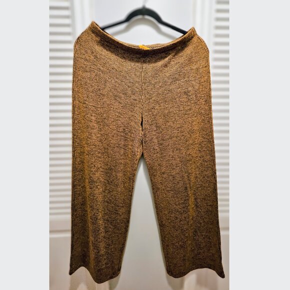 Ruby Rd. Two-Piece Oversized Rib-Knit O-Ring Lounge Set in Cognac - Picture 5 of 6